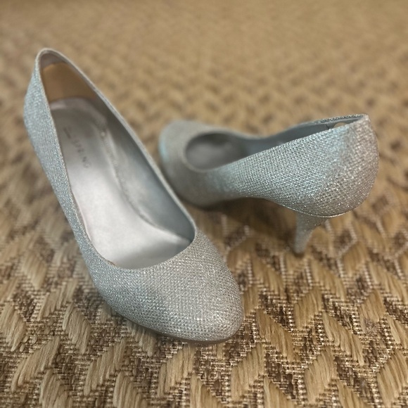 Call It Spring Glittering Silver Heels - Picture 1 of 1